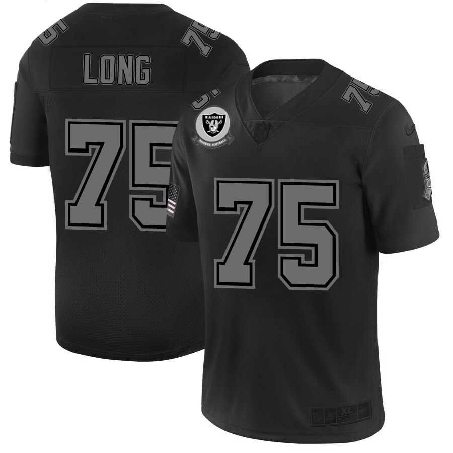2020 Raiders #75 Howie Long Men's Nike Black 2019 Salute to Service Limited Stitched NFL Jersey