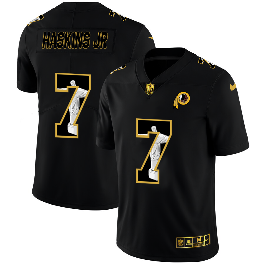 2020 Washington Redskins #7 Dwayne Haskins Jr Men's Nike Carbon Black Vapor Cristo Redentor Limited