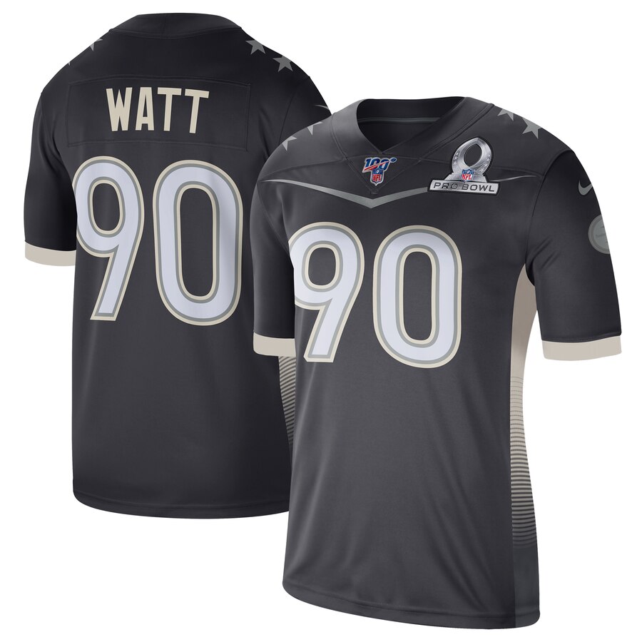 2020 Pittsburgh Steelers #99 T.J. Watt Nike AFC Pro Bowl Game Jersey Anthracite