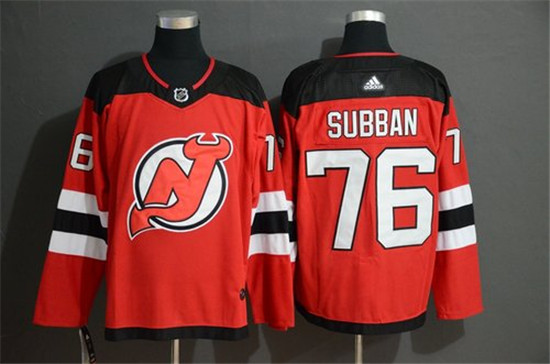 2020 Men's New Jersey Devils 76 P.K. Subban Red Adidas Jersey