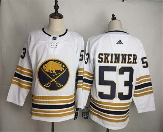 2020 Men's Buffalo Sabres 53 Jeff Skinner White 50th anniversary Adidas Jersey