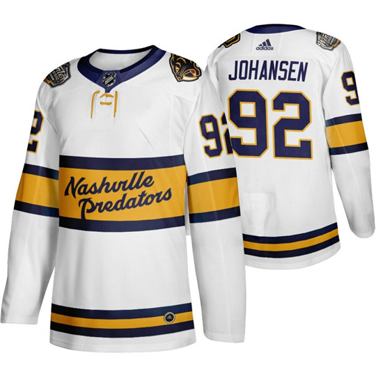 2020 Men's Nashville Predators 92 Ryan Johansen White Winter Classic Adidas Jersey