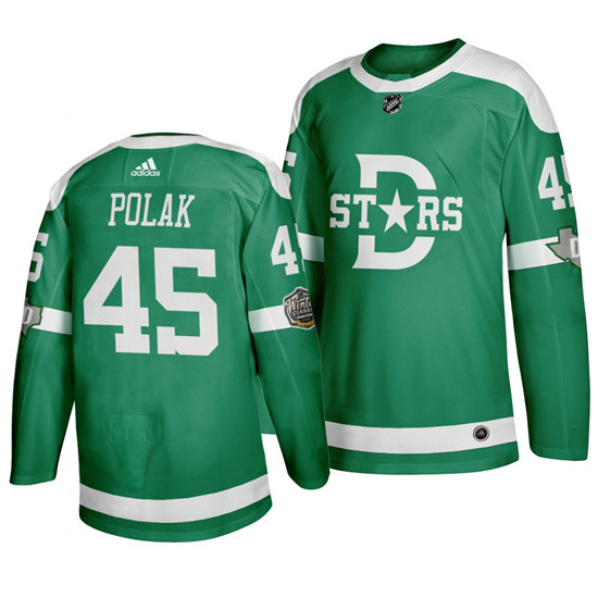 2020 Men's Dallas Stars 45 Roman Polak Green Winter Classic Adidas Jersey