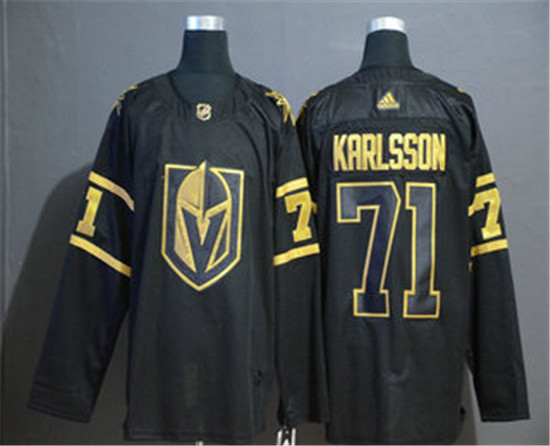 2020 Men's Vegas Golden Knights #71 William Karlsson Black Golden Adidas Stitched NHL Jersey