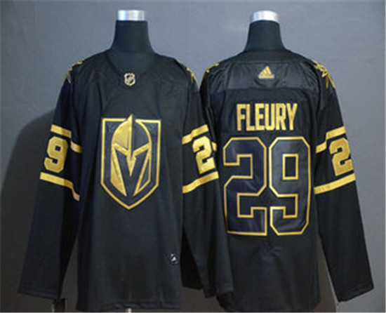 2020 Men's Vegas Golden Knights #29 Marc-Andre Fleury Black Golden Adidas Stitched NHL Jersey