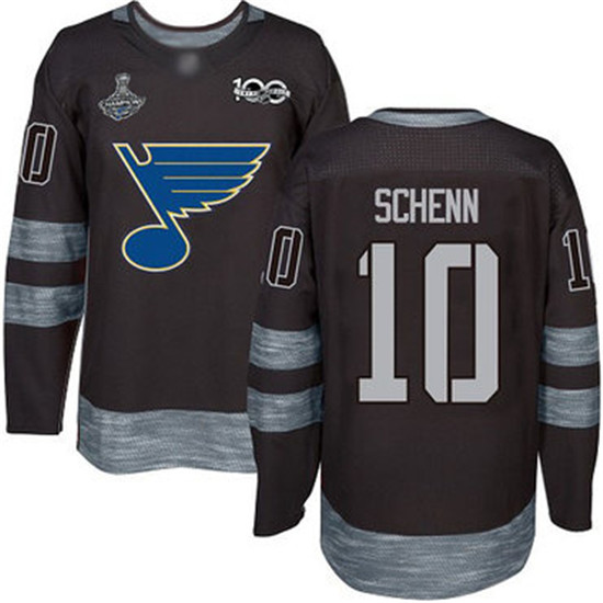 2020 Blues #10 Brayden Schenn Black 1917-2017 100th Anniversary Stanley Cup Champions Stitched Hocke