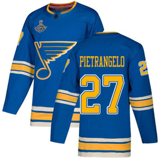 2020 Blues #27 Alex Pietrangelo Blue Alternate Authentic Stanley Cup Champions Stitched Hockey Jerse