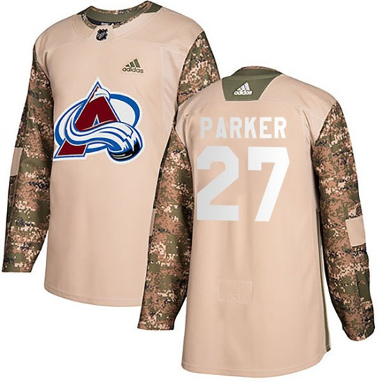 2020 Men's Colorado Avalanche #27 Scott Parker Adidas Authentic Veterans Day Practice Camo Jersey