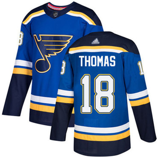 2020 Blues #18 Robert Thomas Blue Home Authentic Stitched Hockey Jersey