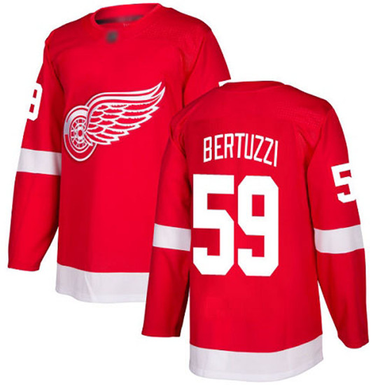 2020 Red Wings #59 Tyler Bertuzzi Red Home Authentic Stitched Hockey Jersey