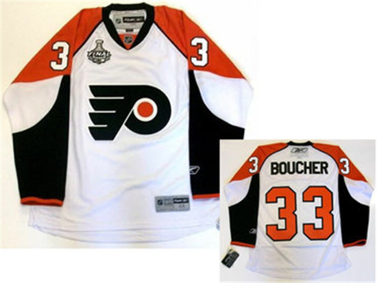 2020 Philadelphia Flyers #33 Brian Boucher 2009-10 Stanley Cup Finals Game White Jersey