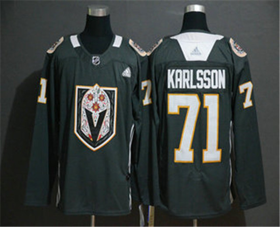 2020 Men's Vegas Golden Knights #71 William Karlsson Gray Dia De Los Muertos Adidas Jersey