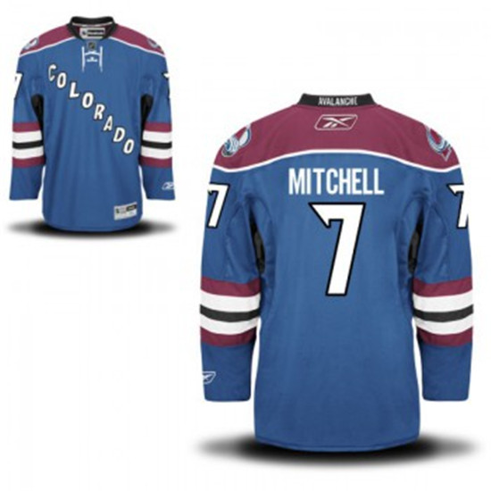 2020 Men's Reebok Colorado Avalanche #7 John Mitchell Authentic Royal Blue Alternate NHL Jersey