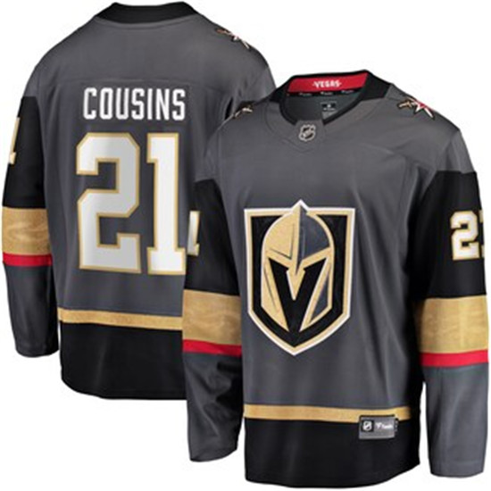 2020 Men's Vegas Golden Knights #21 Nick Cousins Fanatics Branded Gray Breakaway Home Player Jersey