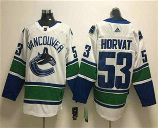 2020 Men's Vancouver Canucks #53 Bo Horvat White 2017-2018 Hockey Stitched NHL Jersey