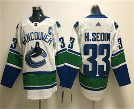 2020 Men's Vancouver Canucks #33 Henrik Sedin White 2017-2018 Hockey Stitched NHL Jersey