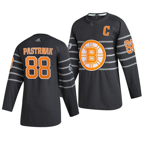 2020 Men's Boston Bruins #88 David Pastrnak Gray NHL All-Star Game Adidas Jersey