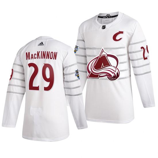 2020 Men's Colorado Avalanche #29 Nathan MacKinnon White NHL All-Star Game Adidas Jersey