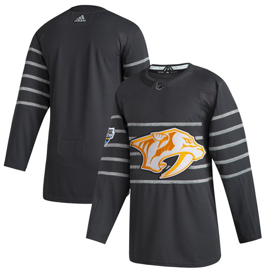 2020 Men's Nashville Predators Blank Gray NHL All-Star Game Adidas Jersey