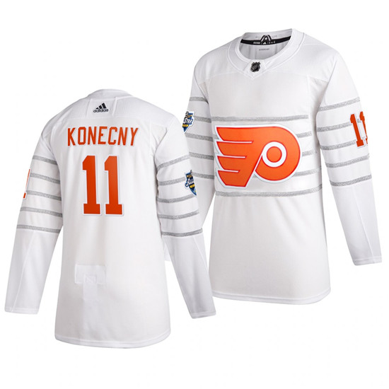 2020 Men's Philadelphia Flyers #11 Travis Konecny White NHL All-Star Game Adidas Jersey