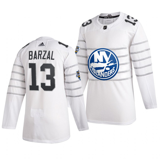 2020 Men's New York Islanders #13 Mathew Barzal White NHL All-Star Game Adidas Jersey