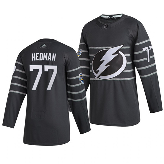 2020 Men's Tampa Bay Lightning #77 Victor Hedman Gray NHL All-Star Game Adidas Jersey