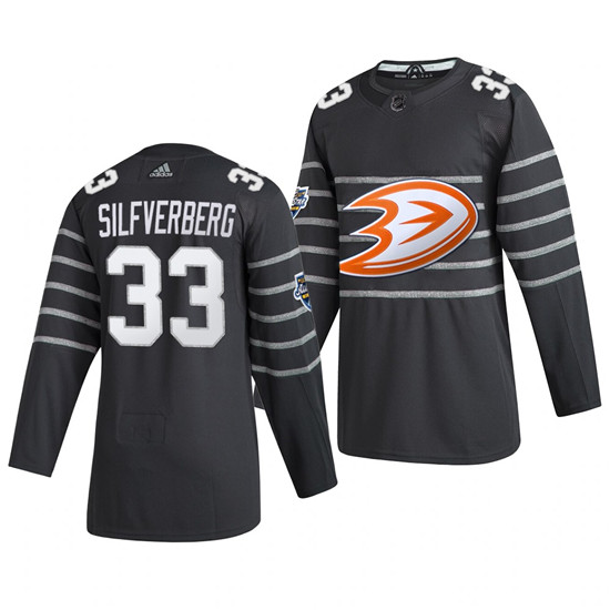 2020 Men's Anaheim Ducks #33 Jakob Silfverberg Gray NHL All-Star Game Adidas Jersey