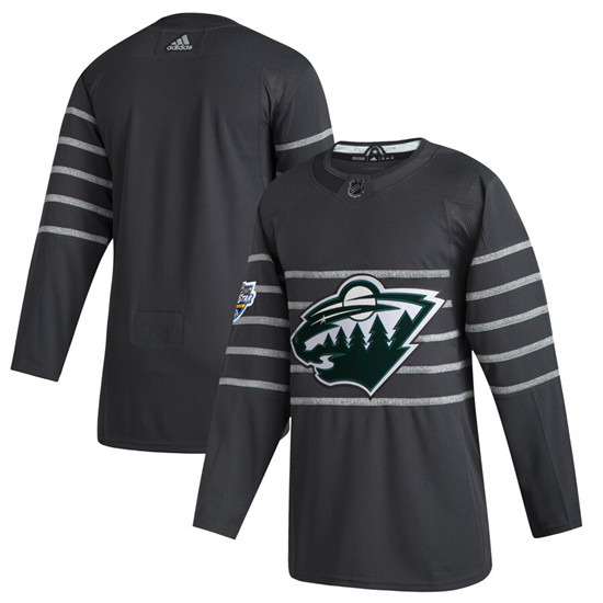 2020 Men's Minnesota Wild Blank Gray NHL All-Star Game Adidas Jersey