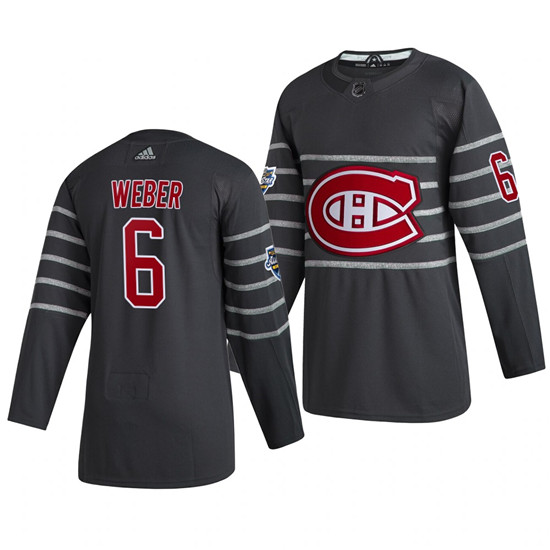 2020 Men's Montreal Canadiens #6 Shea Weber Gray NHL All-Star Game Adidas Jersey