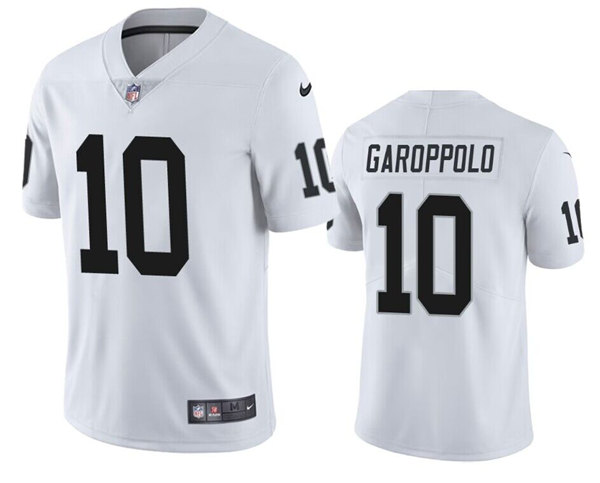 Men's Las Vegas Raiders #10 Jimmy Garoppolo White Vapor Untouchable Stitched Football Jersey