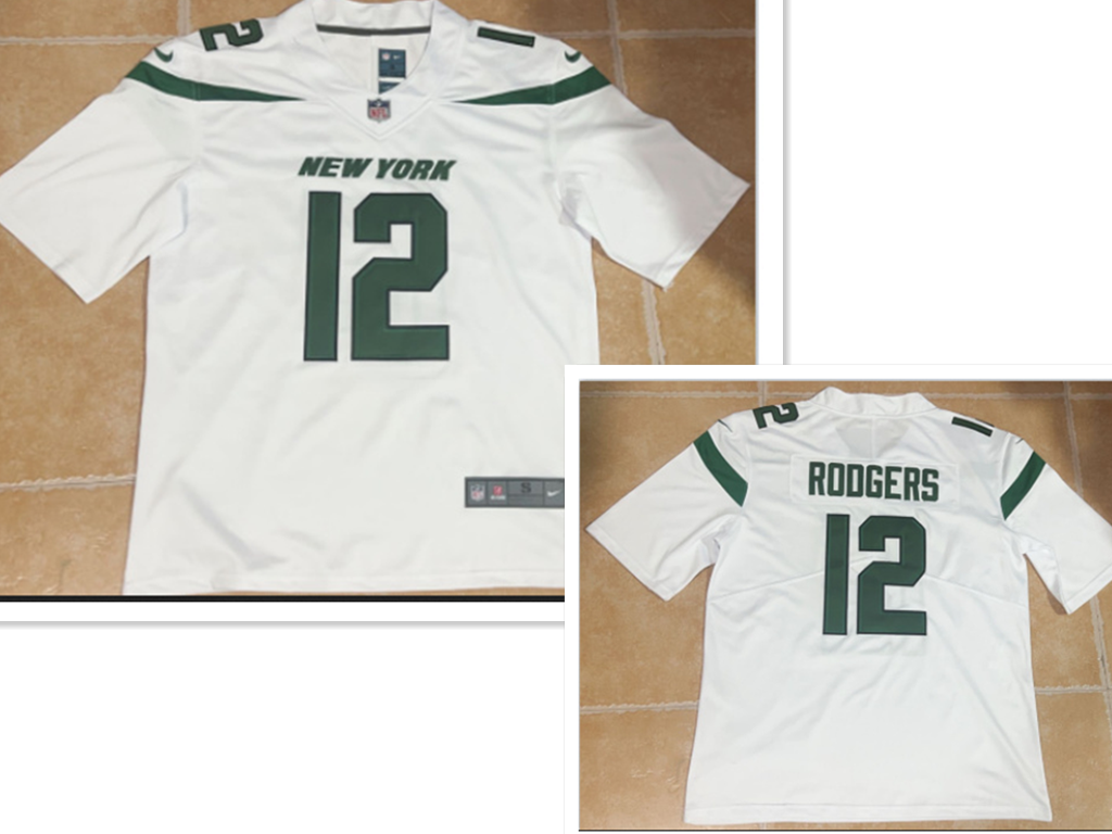 Men's New York Jets #12 Aaron Rodgers White 2023 Vapor Untouchable Stitched Nike Limited Jersey