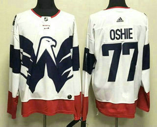 Men's Washington Capitals #77 TJ Oshie White 2023 Stadium Series Authentic Jersey - Click Image to Close