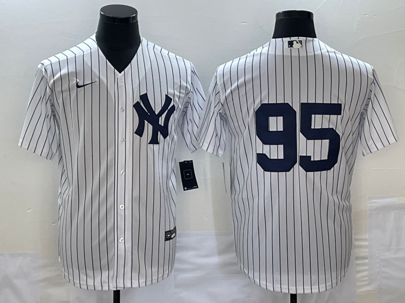 Men's New York Yankees #95 Oswaldo Cabrera White Stitched Nike Cool Base Throwback Jersey