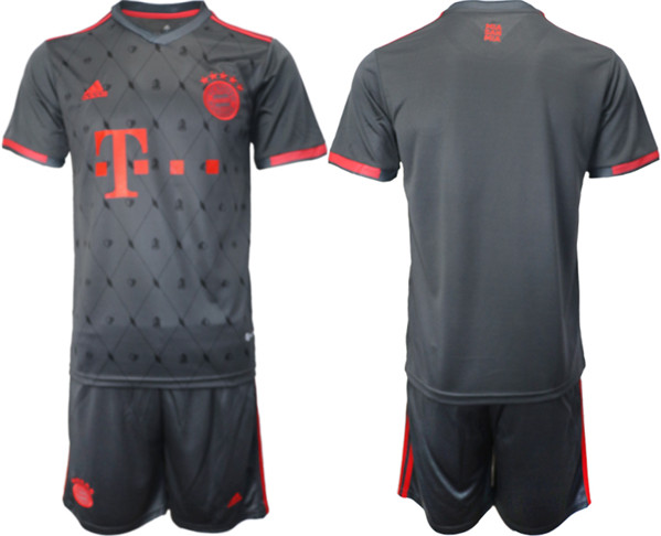 Men's FC Bayern Munchen Blank 22-23 Black Away Soccer Jersey Suit