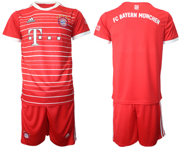 Men's FC Bayern Munchen Blank 22-23 Red Home Soccer Jersey Suit