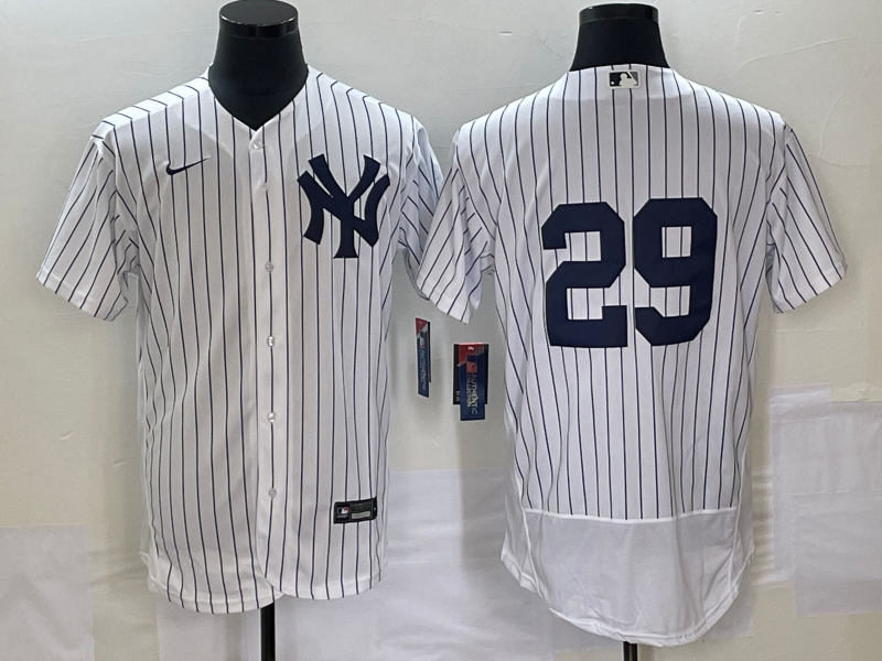 Men's New York Yankees #29 Gio Urshela White No Name Flex Base Stitched Baseball Jersey