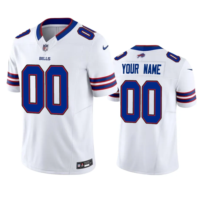 Men's Buffalo Bills Active Player Custom White 2023 F.U.S.E. Vapor Untouchable Limited Stitched Jers