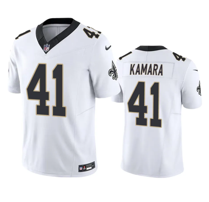 Men's New Orleans Saints #41 Alvin Kamara White 2023 F.U.S.E. Vapor Untouchable Limited Stitched Jer