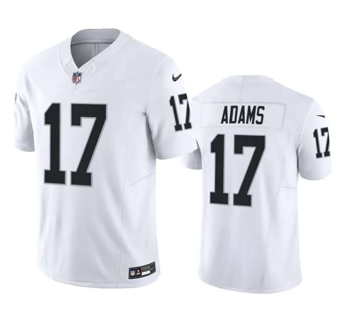 Men's Las Vegas Raiders #17 Davante Adams White 2023 F.U.S.E Vapor Untouchable Stitched Football Jer