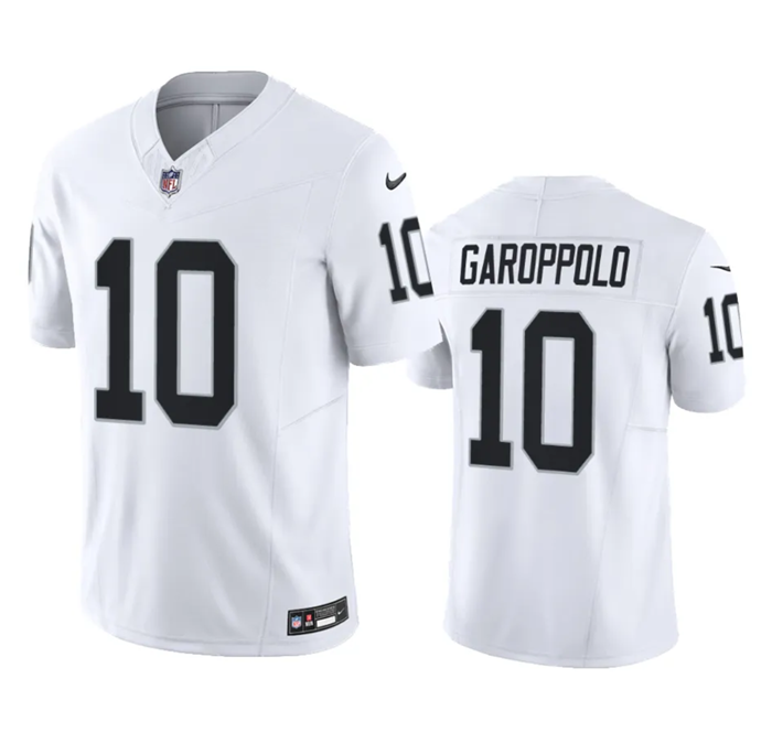 Men's Las Vegas Raiders #10 Jimmy Garoppolo White 2023 F.U.S.E Vapor Untouchable Stitched Football J