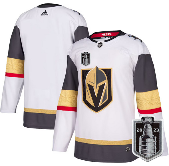 Men's Vegas Golden Knights Blank White 2023 Stanley Cup Final Stitched Jersey