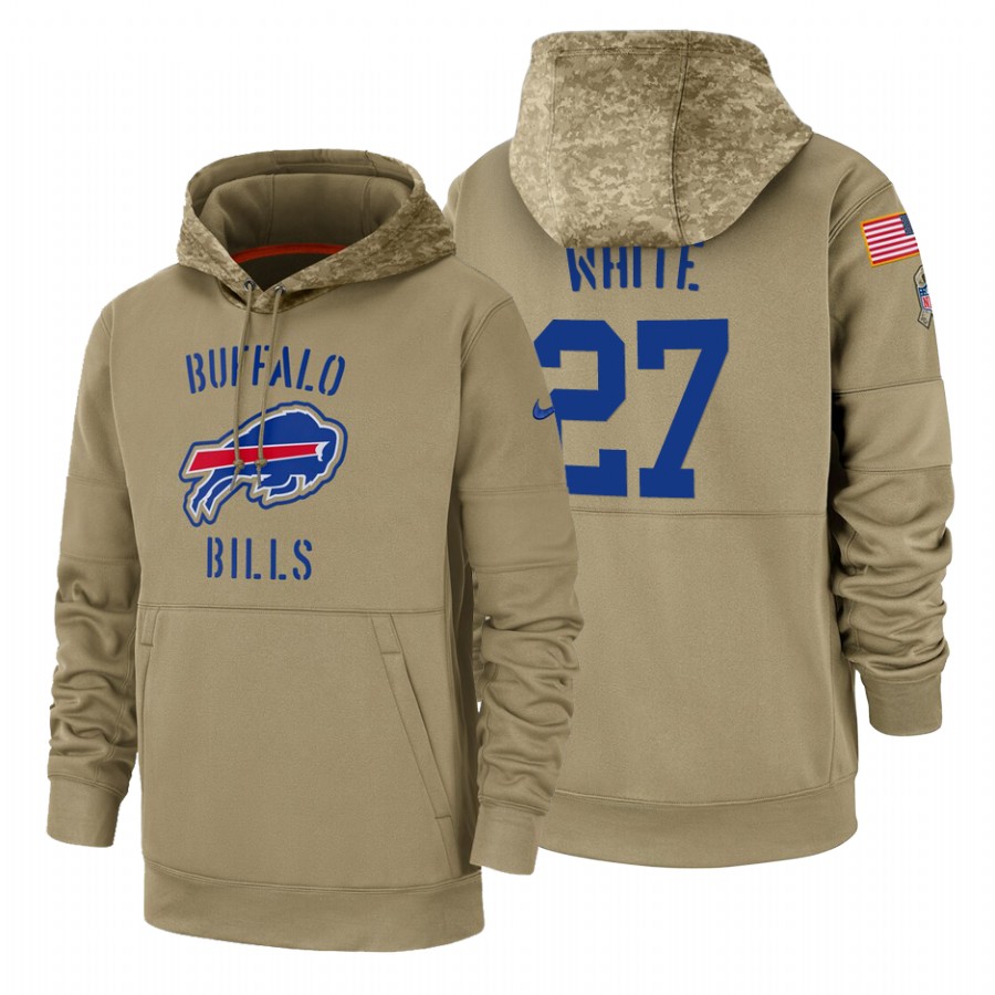 Buffalo Bills #27 Tre-Davious White Nike Tan 2019 Salute To Service Name & Number Sideline Therma Pu