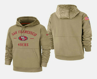 San Francisco 49ers 2019 Salute to Service Sideline Therma Pullover Hoodie