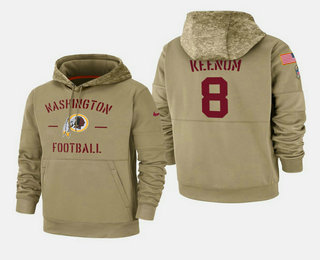 Washington Redskins #8 Case Keenum 2019 Salute to Service Sideline Therma Pullover Hoodie