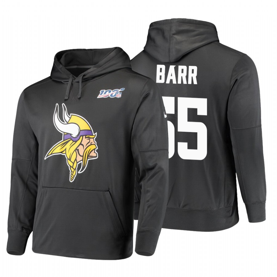 Minnesota Vikings #55 Anthony Barr Nike 100 Primary Logo Circuit Name & Number Pullover Hoodie Anthr