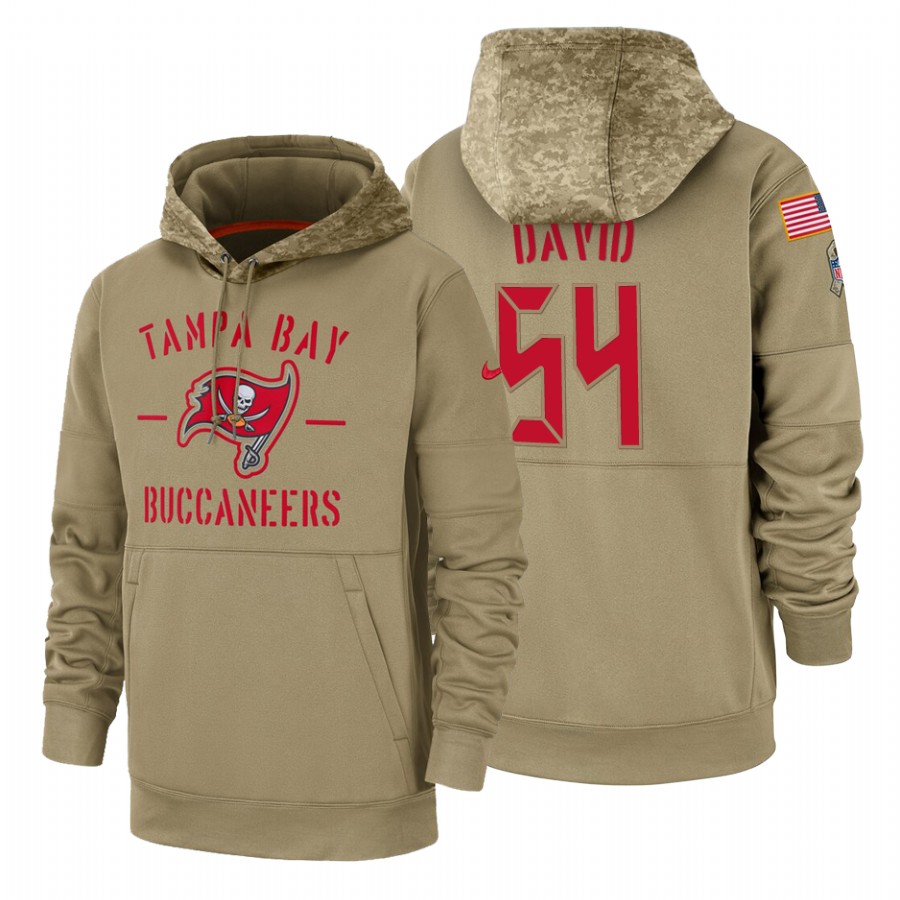 Tampa Bay Buccaneers #54 Lavonte David Nike Tan 2019 Salute To Service Name & Number Sideline Therma