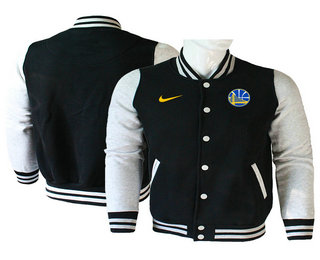 Golden State Warriors Black Stitched NBA Jacket