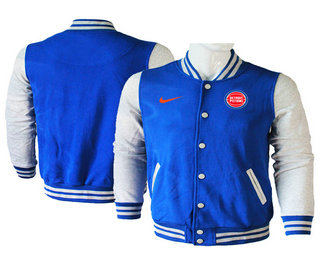 Detroit Pistons Blue Stitched NBA Jacket