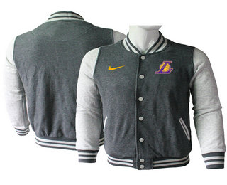 Los Angeles Lakers Gray Stitched NBA Jacket