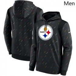 Pittsburgh Steelers Nike Charcoal 2021 Crucial Catch Therma Pullover Hoodie